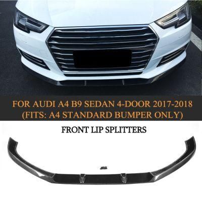 A4 Carbon Fiber Front Lip for Audi A4 B9 Sedan 4-Door 17-18 (FITS: A4)
