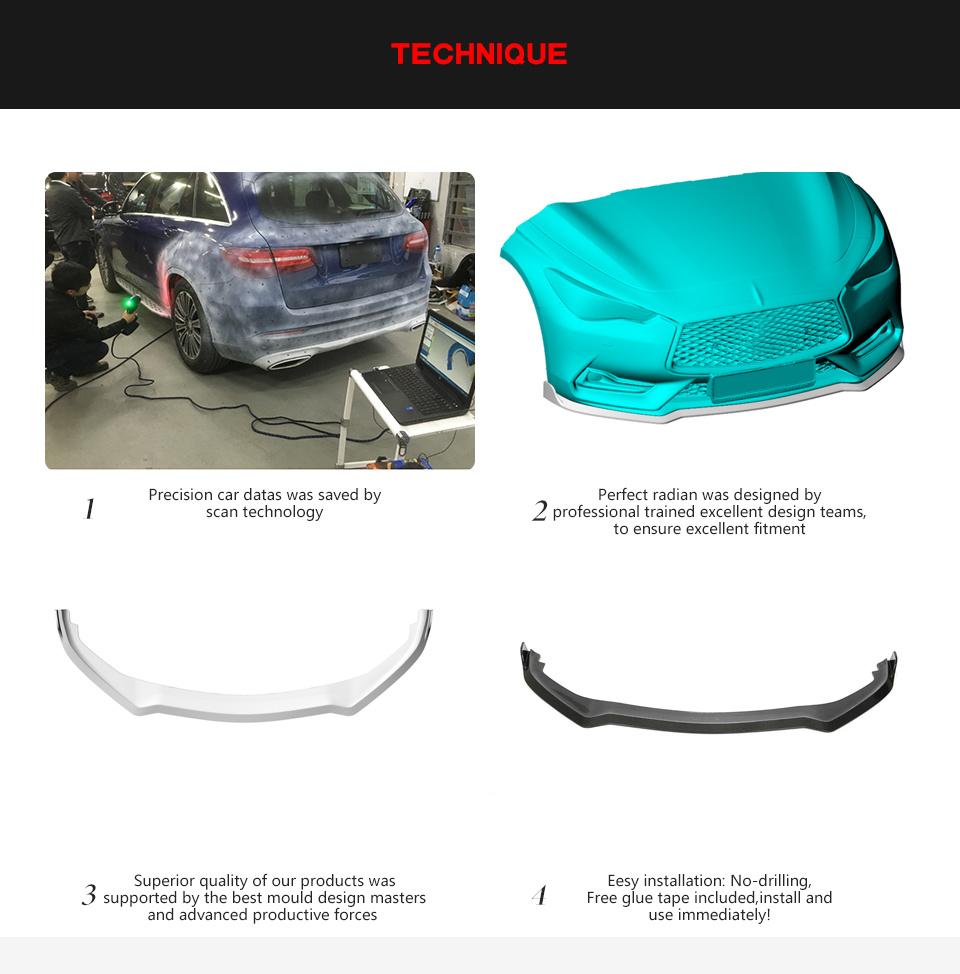Carbon Fiber Front Lip for Infiniti Q60 Sport Coupe 2-Door 2016-2021