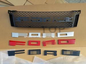 Plastic Front Mesh Grille with LED Light for Ford Ranger T6 2012