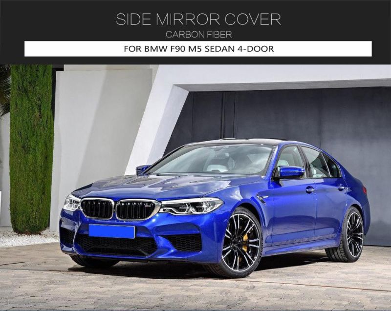 for BMW F90 M5 Carbon Fiber Side Mirror Covers Sedan 4-Door 2018-2019