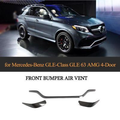 Carbon Fiber Front Bumper Lower Grill Vent Cover Trims for Mercedes-Benz Gle 63 Amg 4-Door 15-18