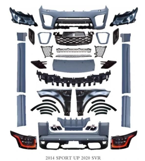 Auto Body Part Exterior Facelift Conversion Upgrade Body Kit to SVR Performance for Range Rover Sport L494 PP Material Autobiography