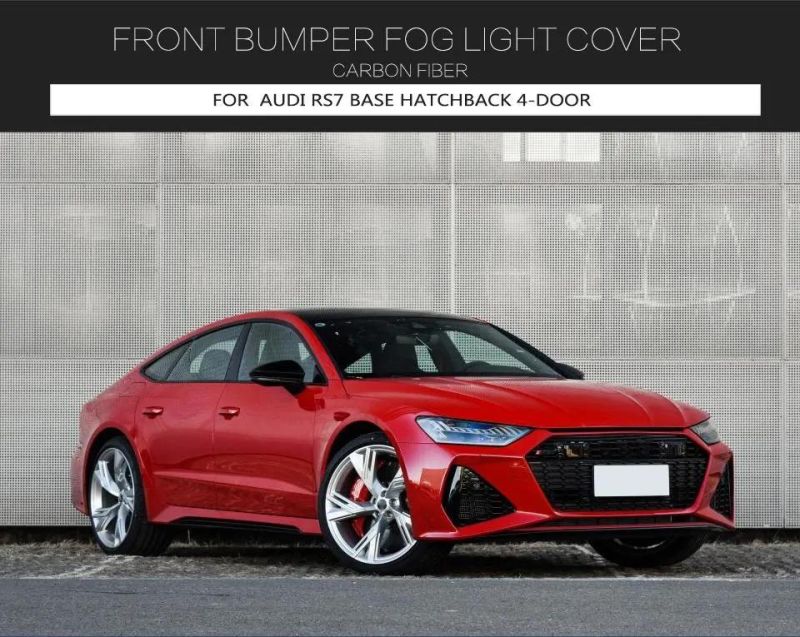 Carbon Fiber Front Bumper Scoop Trims for Audi RS7 Sportback Hatchback 4-Door 2020-2021