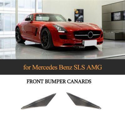 Carbon Fiber Front Bumper Canards for Mercedes Benz SLS Amg 2010-2013