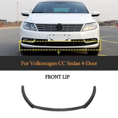 Carbon Fiber Front Bumper Lip Spoiler Splitters for Volkswagen Cc 2013 - 2018