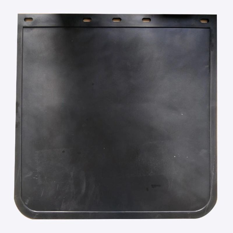 Plain Black 24" X 15" Anti-Spray Poly Semi Truck Mudflaps