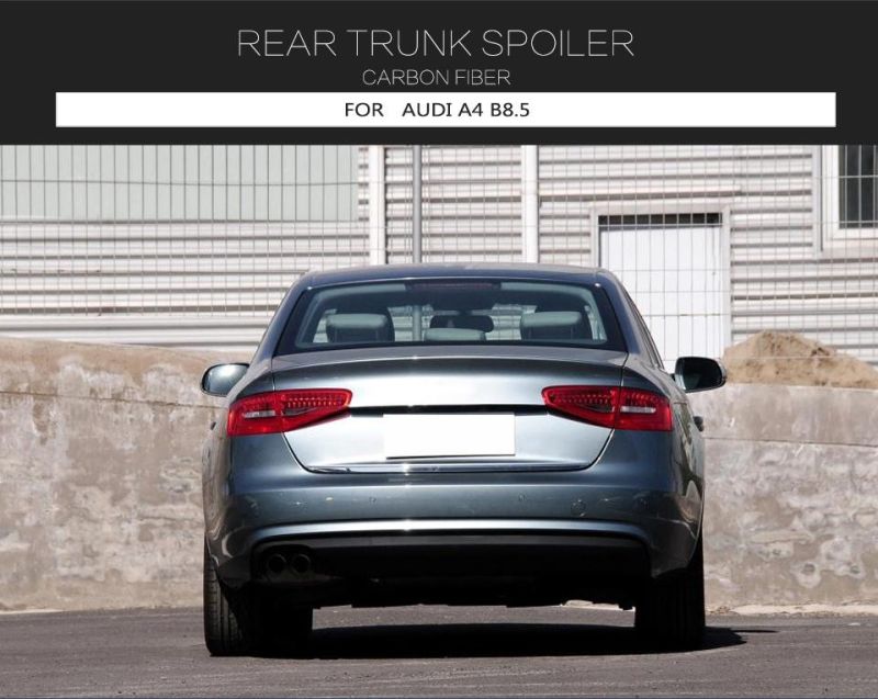 Carbon Fiber Rear Trunk Spoiler for Audi A4 B8.5 A4l Sedan 4-Door 2013-2016