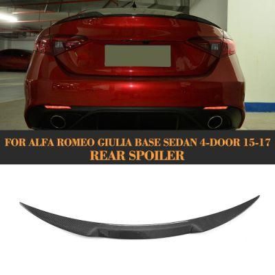 Carbon Fiber Auto Rear Spoiler for Alfa Romeo Giulia Quadrifoglio Style Sedan 4-Door 2015-2017