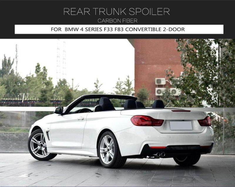 M4 Style for BMW 4 Series F33 F83 Carbon Fiber Rear Spoiler 2014-2019 Convertible 2-Door