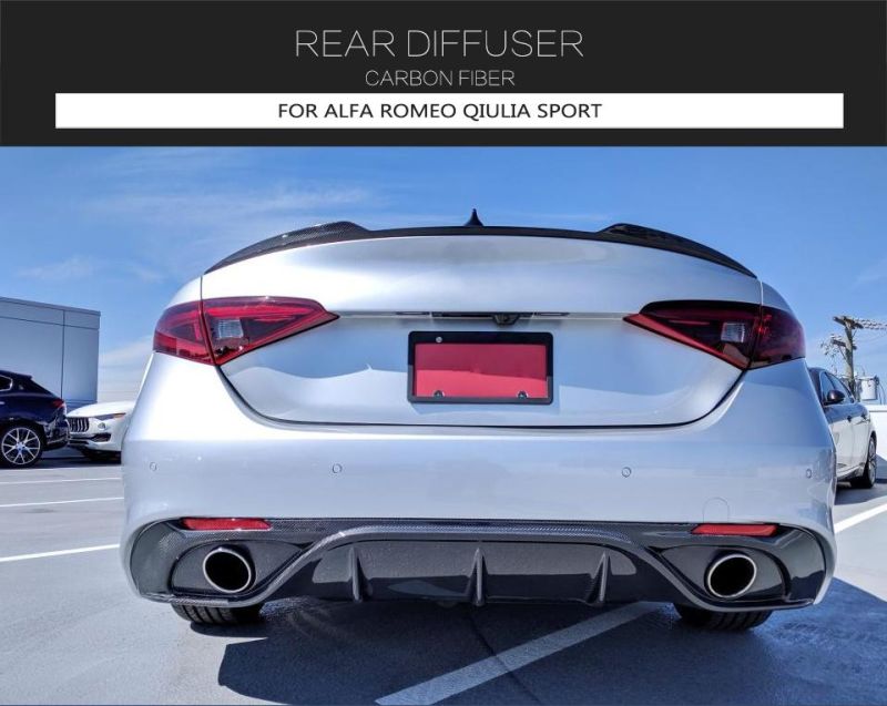 Carbon Fiber Rear Bumper Diffuser Lip for Alfa Romeo Giulia 2016 Car Part