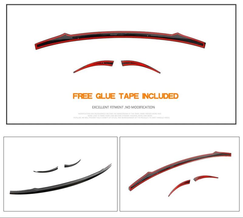 Carbon Fiber Rear Middle Spoiler Wing for Maserati Levante Sport Utility 4-Door 2016 - 2019