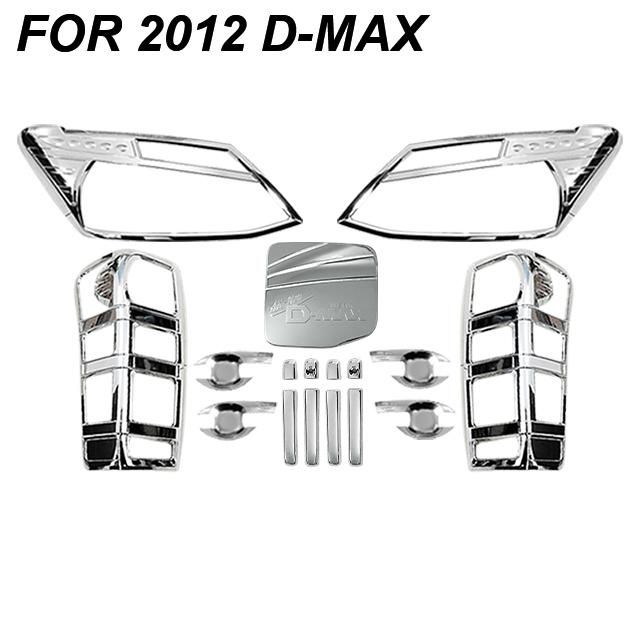 All Chrome or Black Garnish Full Set Combo Accessories for 2012-2021 D-Max