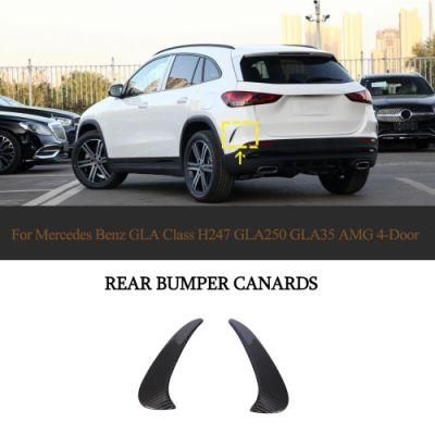 Carbon Fiber H247 Rear Bumper Canards for Mercedes Benz Gla Class Gla250 Gla35 Amg 4-Door 2020-2021