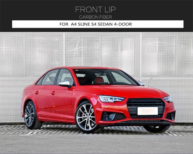 Carbon Fiber Front Lip for Audi A4 S-Line S4 Sedan 4-Door 2019