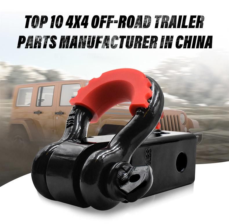 Trailer Shackle Receiver Hitch Receiver with D Ring
