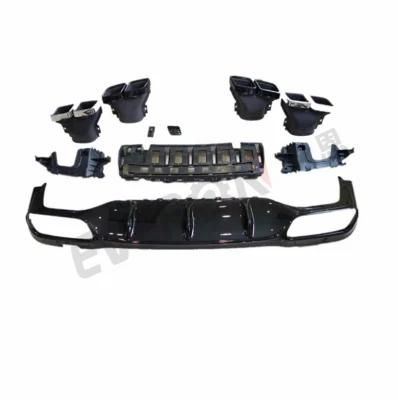 E63 Amg Rear Bumper Diffuser with Exhaust Pipe for Benz W213 E Class Sport 2016-2020