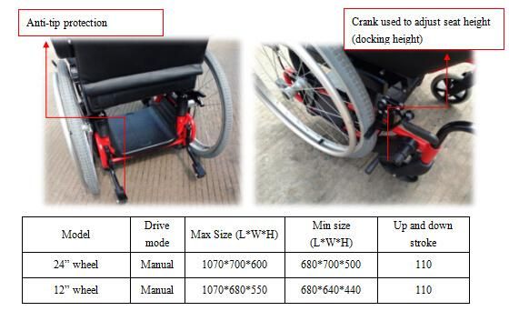 Turning Seat with Wheelchair Which Canbe Used as Wheelchair with Loading 150kg