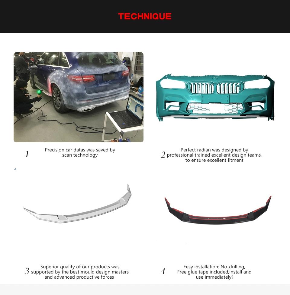 Dry Carbon Fiber Front Bumper Lip for BMW 5 Series F90 M5 Sedan 4-Door 2021