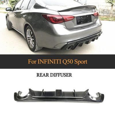 Carbon Fiber Rear Bumper Diffuser Spoiler for Infiniti Q50 Sport Model 2018