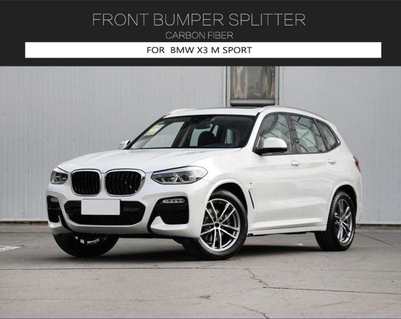 Carbon Fiber Front Bumper Splitter for BMW X3 M Sport 2018-2019