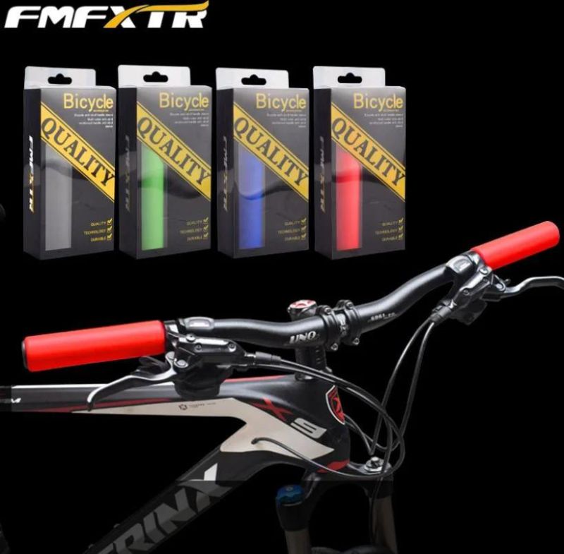Fmfxtr Bicycle Bar Grips Outdoor Mountain Cycling Bike Bicycle Silicone Anti-Slip Handle Grip Mountain Bike Accessories