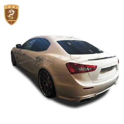 Hot Sale Leap Style Carbon Fiber Front Lip Rear Ducktail Spoiler Body Kit for Maserati Ghibli