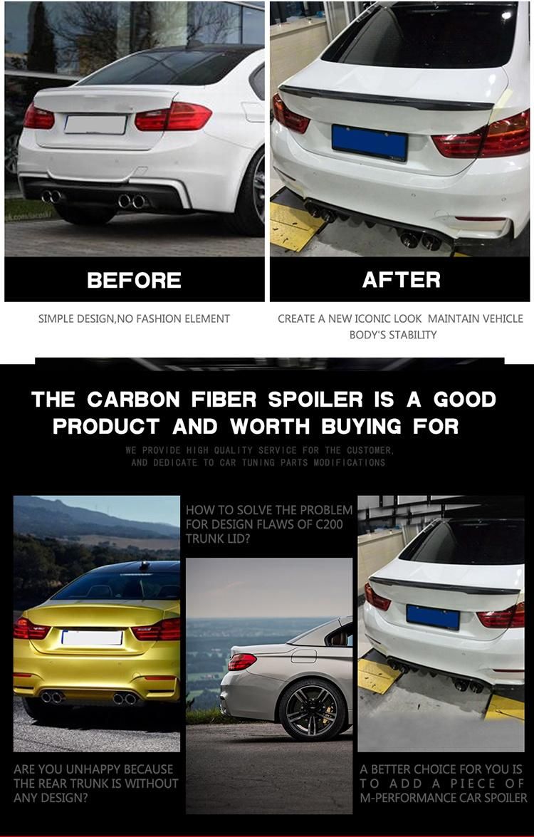 Carbon Fiber F82 M4 Rear Trunk Spoiler for BMW 4 Series F82 M4 2015