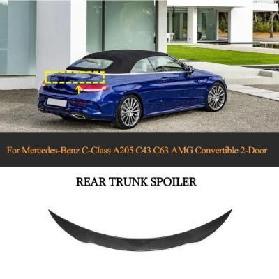 Carbon Fiber Rear Wing Spoiler for Mercedes-Benz C-Class A205 C43 C63 Amg Convertible 2-Door 2015-2020