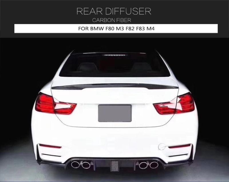 Carbon Fiber Car Rear Bumper Diffuser Lip Spoiler for BMW F80 M3 F82 F83 M4 2014 - 2019
