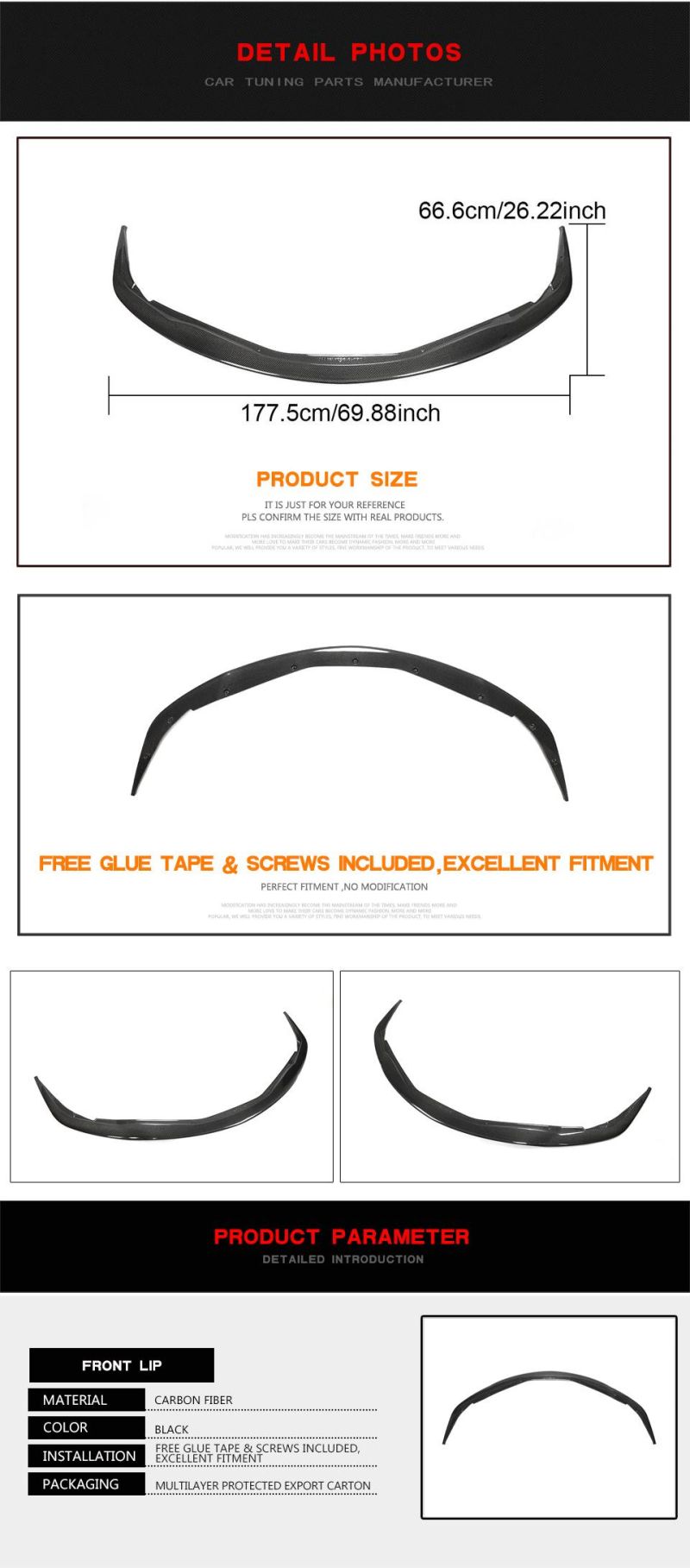 Modify Luxury Jc Style Carbon Fiber Car Front Bumper Spoiler for Toyota Supra 2019-2020