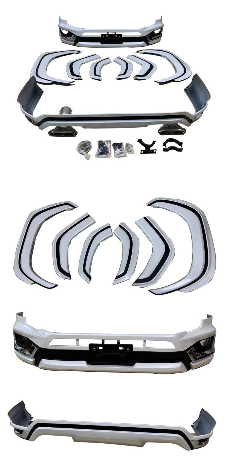Car Bumper for Toyota Land Cruiser LC300 2022 with Tail Throat and Wheel Eyebrow PP Plastic