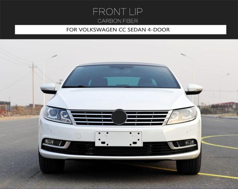 Carbon Fiber Front Bumper Lip Spoiler Splitters for Volkswagen Cc 2013 - 2018