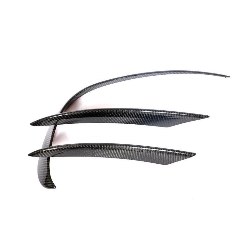 Carbon Fiber W205 C205 A205 Front Bumper Canards for Mercedes Benz C Class C200 C300 2D 4D 2019-2020