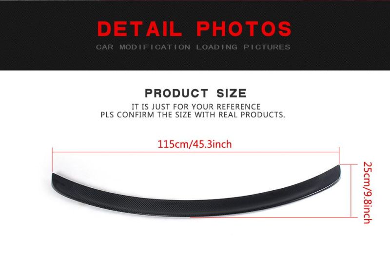 Carbon Racing Wing Spoiler for Tesla Model S P85 90d P100 2012-2019