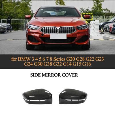 1pair Replacement Dry Carbon Fiber Mirror Housings Cover for BMW 3 4 5 6 7 8 Series G20 G28 G22 G23 G24 G30 G38 G32 G14 G15 G16