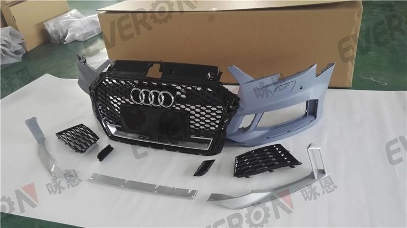 RS3 Looking Front Bumper Assy Body Kit for Audi A3 S3 2017-2019