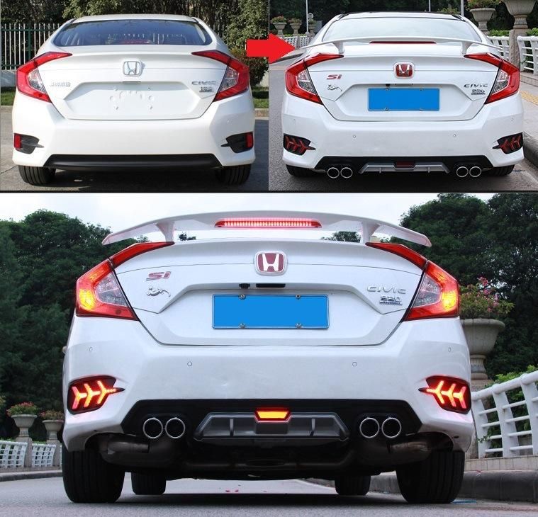 Rear Bumper Sport Style Diffuser for Honda Civic 2016 2018