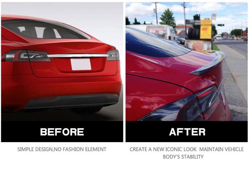 Carbon Racing Wing Spoiler for Tesla Model S P85 90d P100 2012-2019