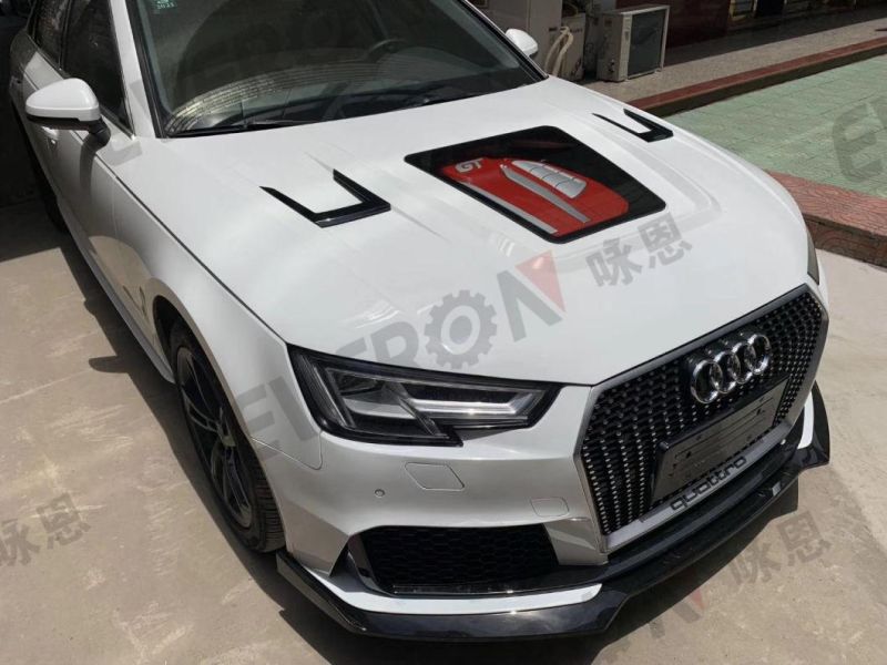 RS Style Front Bumper with Lip Splitter Conversion Body Kit for Audi A4 B9 2017-2019
