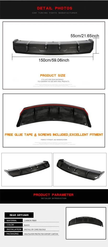 Carbon Fiber Rear Bumper Diffuser for Tesla Model 3 Sedan 4-Door 2016-2019