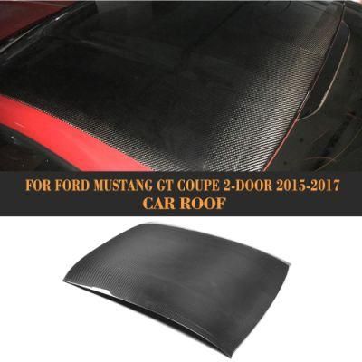 Carbon Fiber Roof Overlay for Ford Mustang Gt Coupe 2-Door 2015-2017 Auto Parts