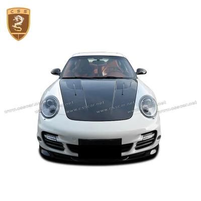 Update to Misha Style Glossy Black Carbon Body Part Engine Hood Cover for Porsche 997
