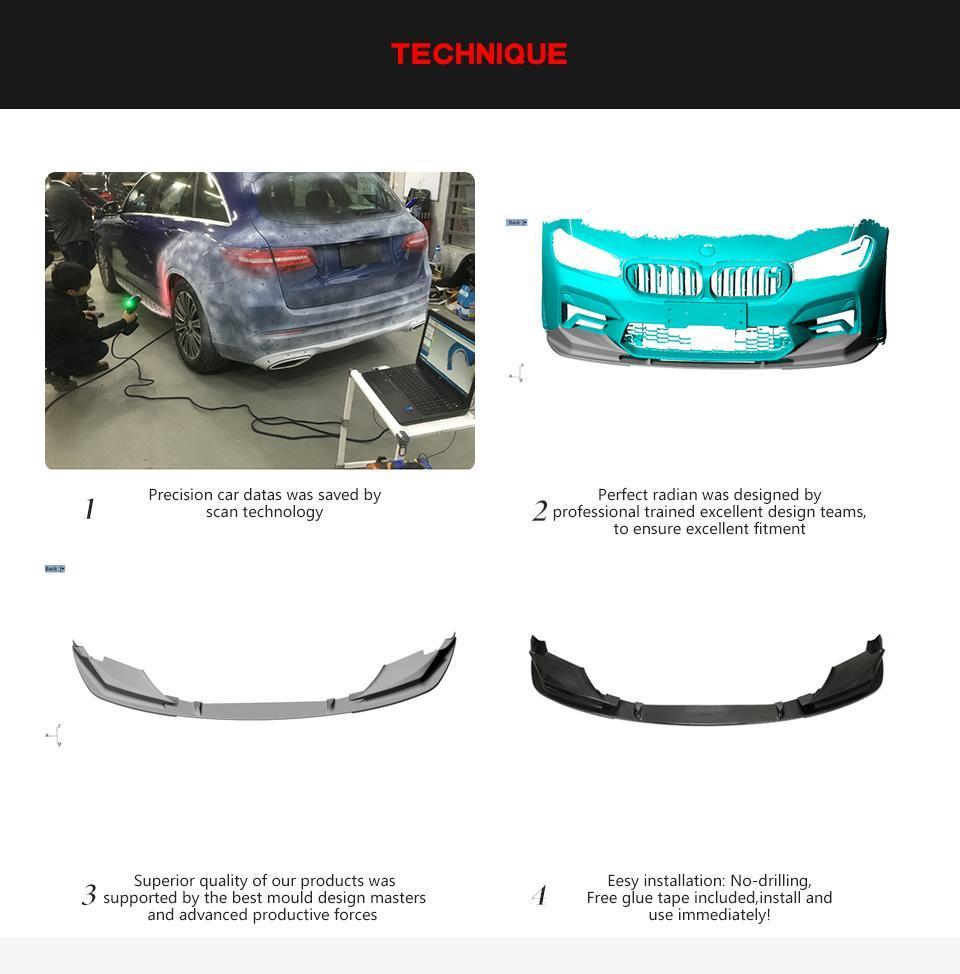 M5 Carbon Fiber Front Bumper Lip for BMW 5 Series F90 M5 Sedan 4-Door 2021-2022
