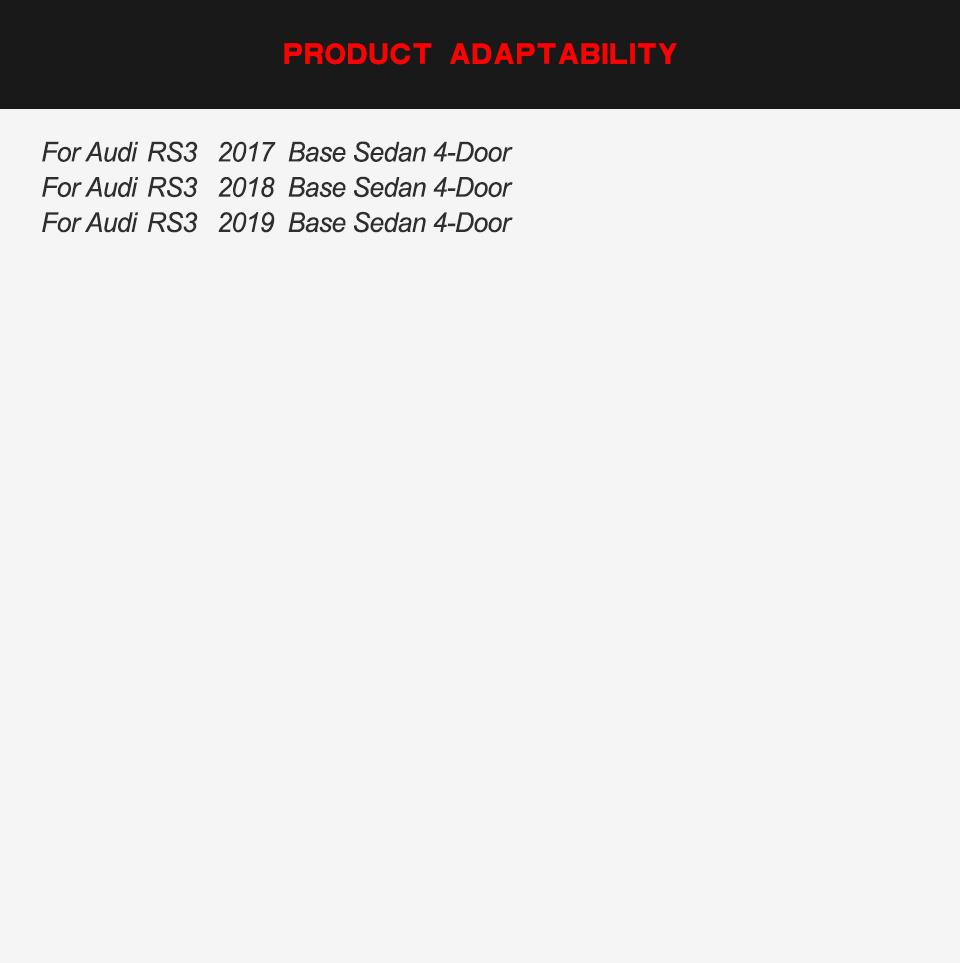 Carbon Fiber Front Lip Chin Spoiler for Audi RS3 8V Facelift Sedan 2017 - 2019