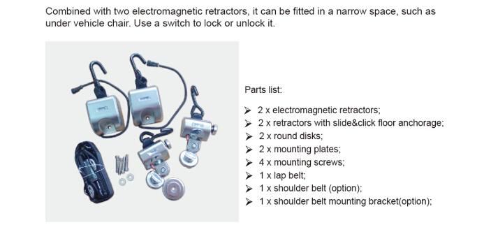 Electromagnetic Wheelchair Restraint System Wheelchair Security System X-806