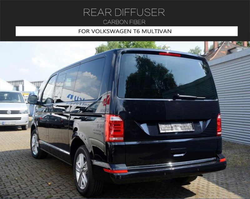 Carbon Fiber Rear Bumper Diffuser for Volkswagen T6 Multivan 2015-2020