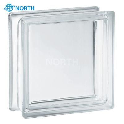 Beautiful Decorarive 190*190*85mm Clear Cloudy Glass Block Supplier