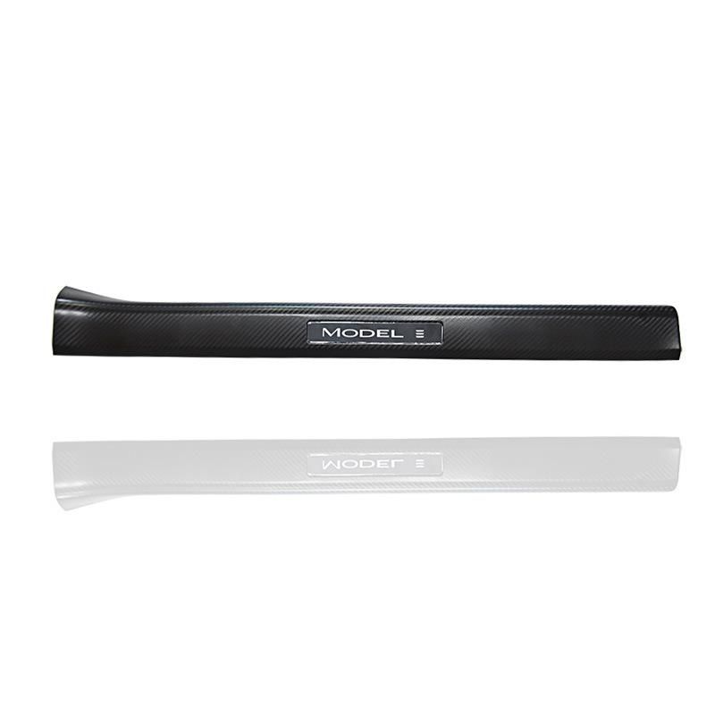 for Tesla Model 3 Pedal Door Sill Threshold Plate Carbon Fiber Anti Scratch