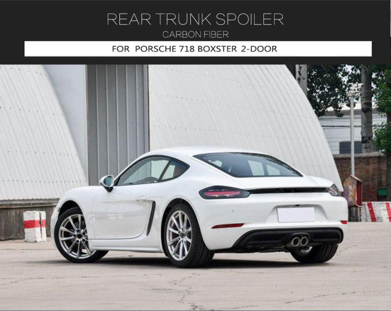 Carbon Fiber Rear Bumper Spoiler Wing for Porsche 718 Boxster Cayman Base Coupe 2 Door 2016-2019
