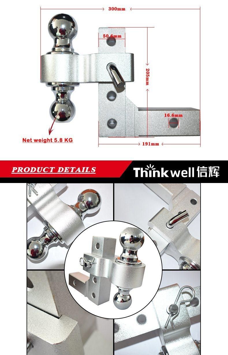 Adjustable Trailer Drop Hitch Aluminum Tow Hitch